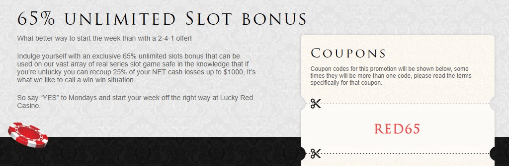 lucky red casino coupon code