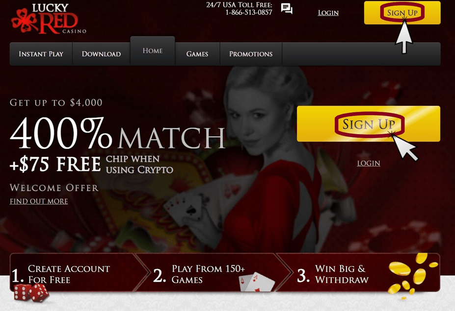 Login To Lucky Red Casino And Enjoy 500 Free Spins