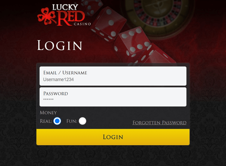 Lucky red casino login