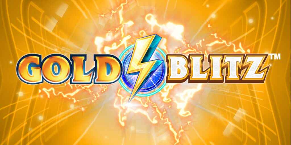 Graphic shows the logo of Gold Blitz slot.