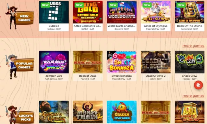 Lucky Luke Casino Game Selection